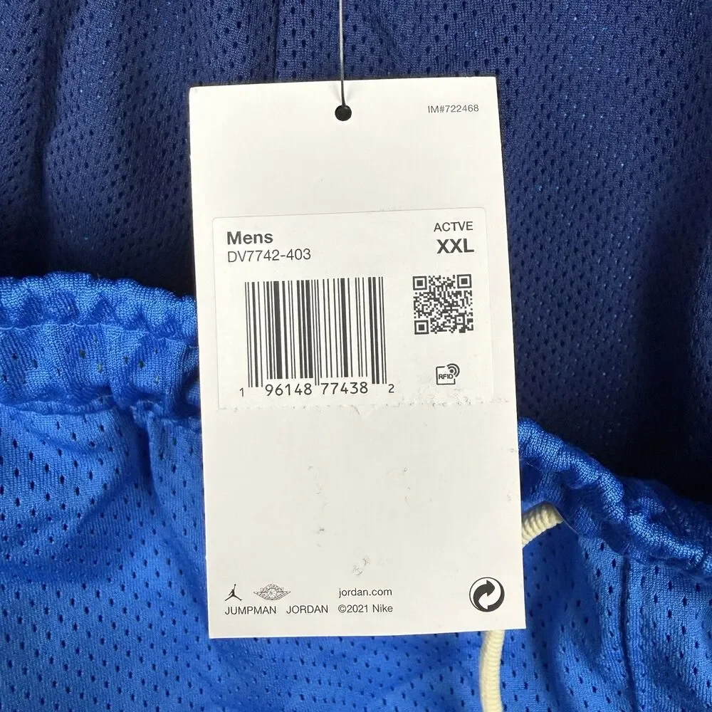 Nike Air Jordan Shorts Mens 2XL Blue DV7742-403 Basketball Mesh Active New